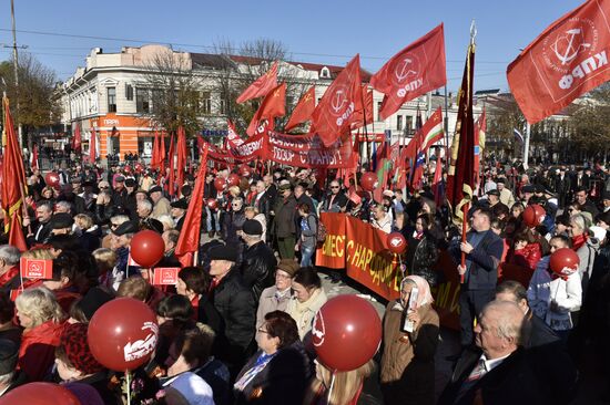 Celebrating 100th anniversary of October Socialist Revolution