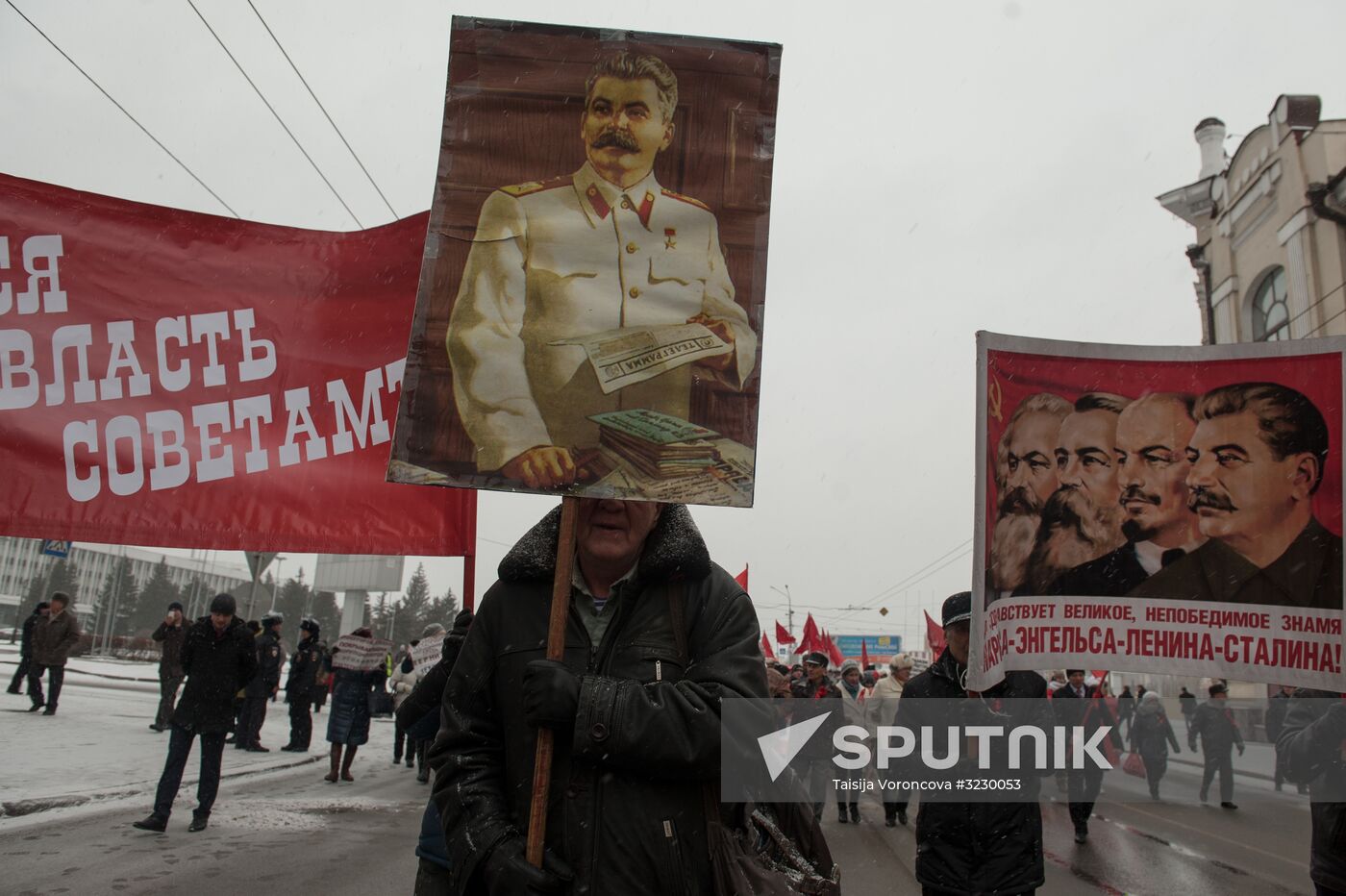 Celebrating 100th anniversary of October Socialist Revolution