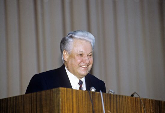 President Boris Yeltsin at Forum of Reform Adherents