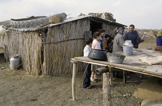 Camp of refugees from Nagorno-Karabakh