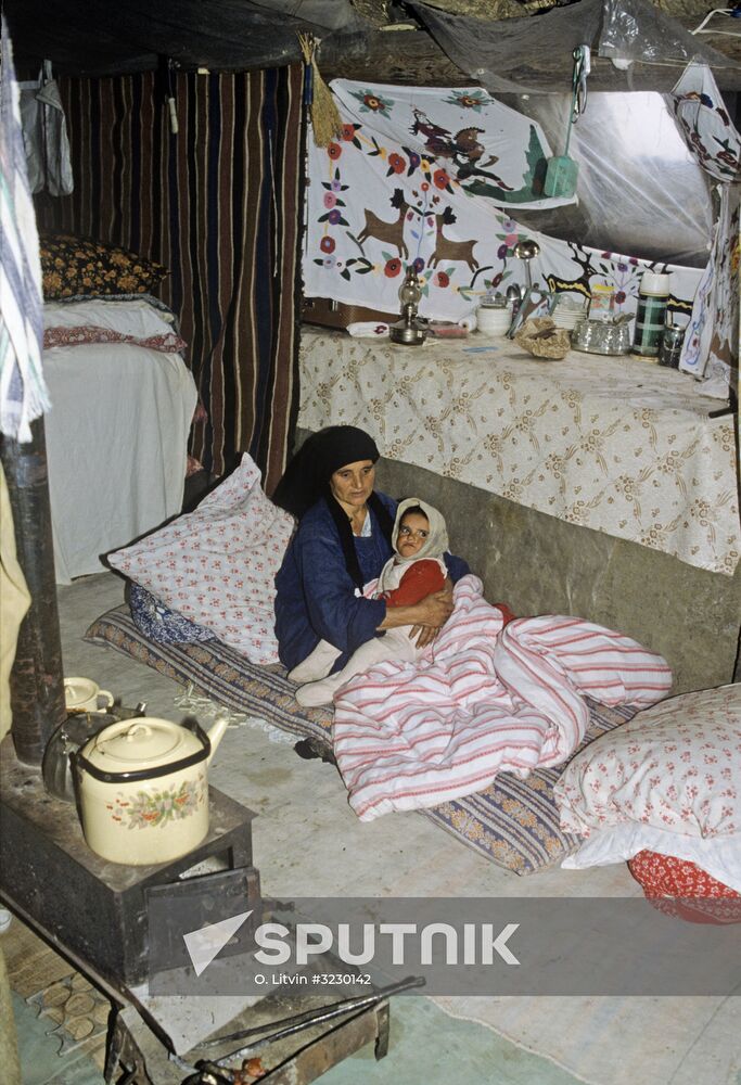 Camp of refugees from Nagorno-Karabakh