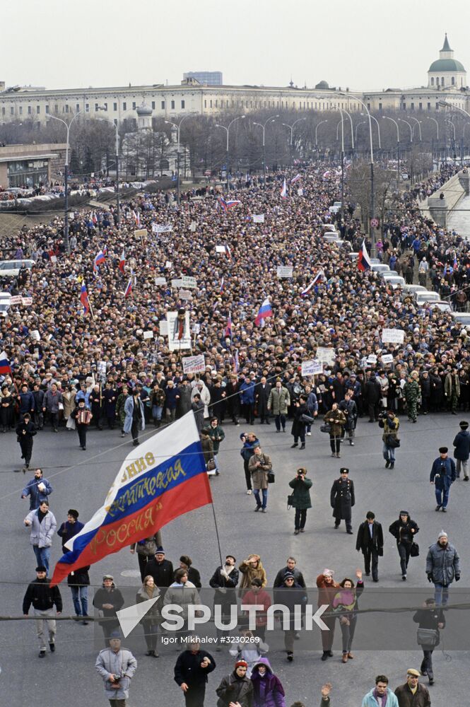 Rallies and pickets during the 9th Congress of People's Deputies of Russia