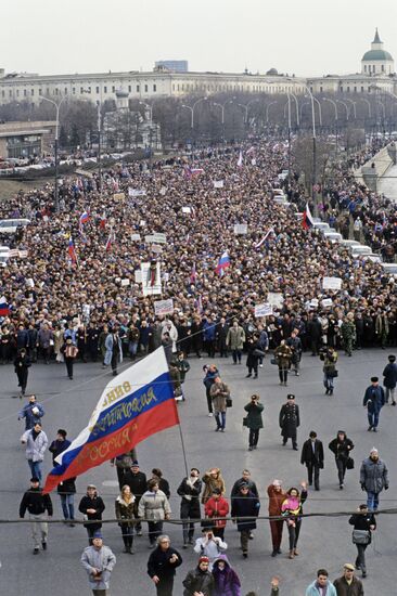 Rallies and pickets during the 9th Congress of People's Deputies of Russia