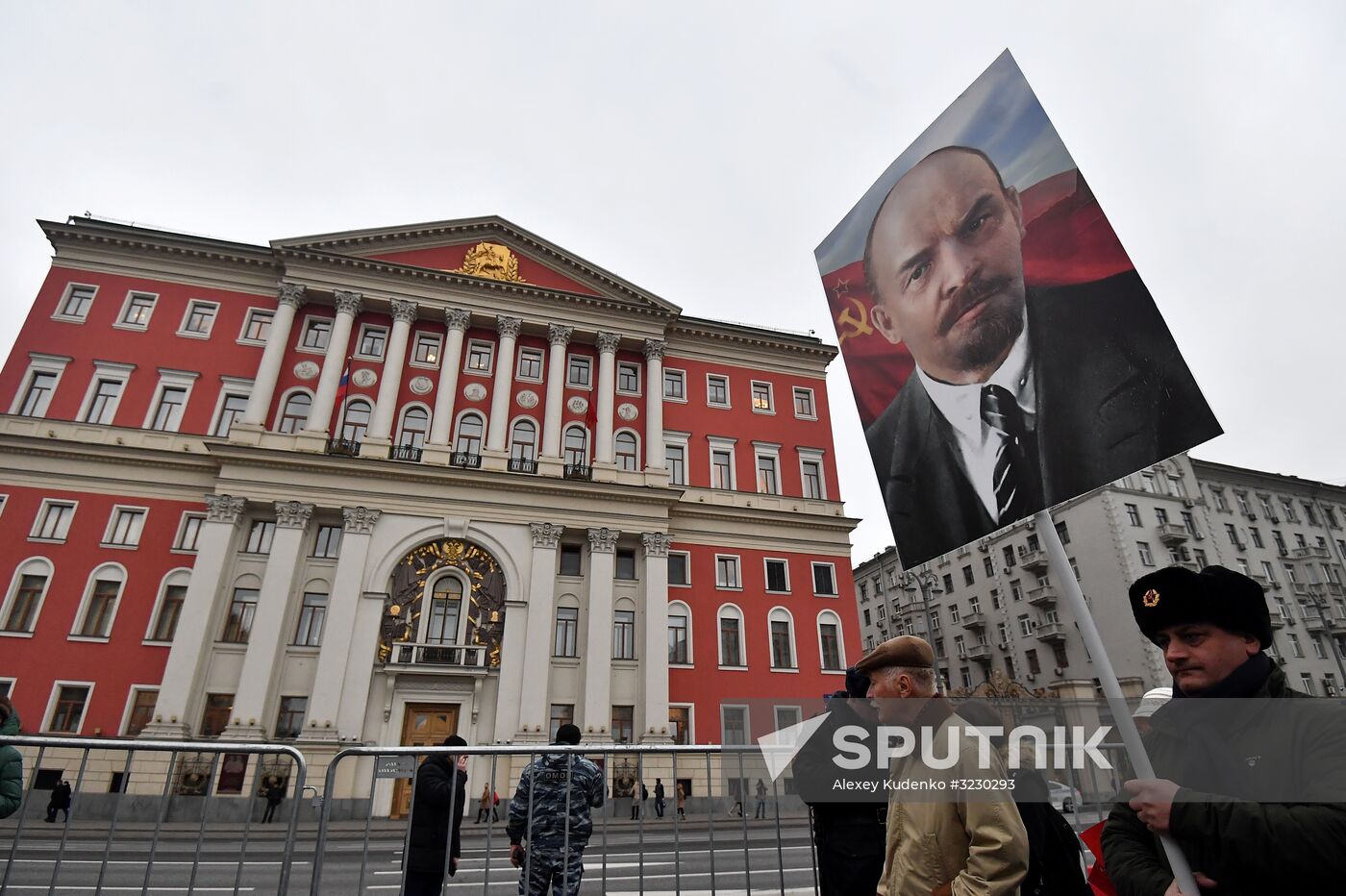 Russian Communist Party's march in Moscow