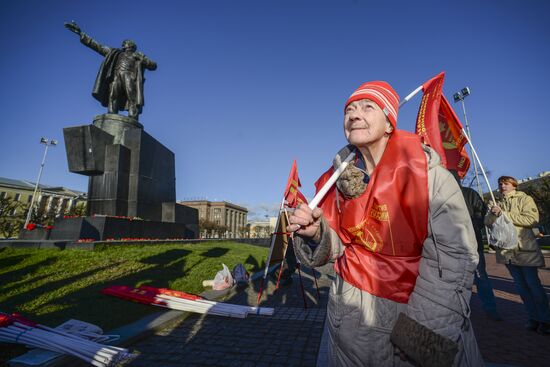 Celebrating 100th anniversary of October Socialist Revolution