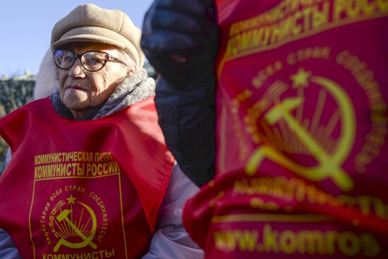 Celebrating 100th anniversary of October Socialist Revolution