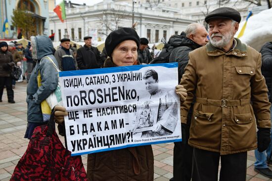 Mikheil Saakashvili's party holds rally in Kiev