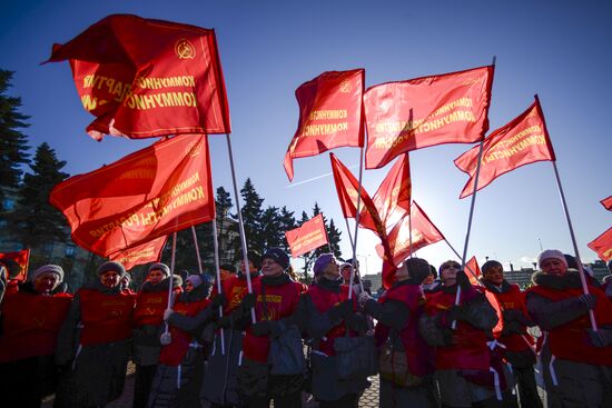 Celebrating 100th anniversary of October Socialist Revolution