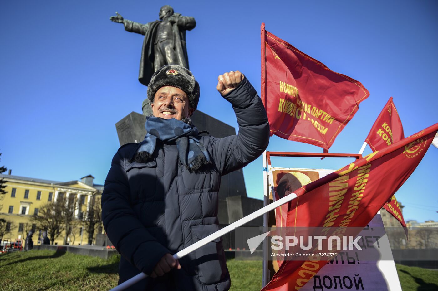 Celebrating 100th anniversary of October Socialist Revolution
