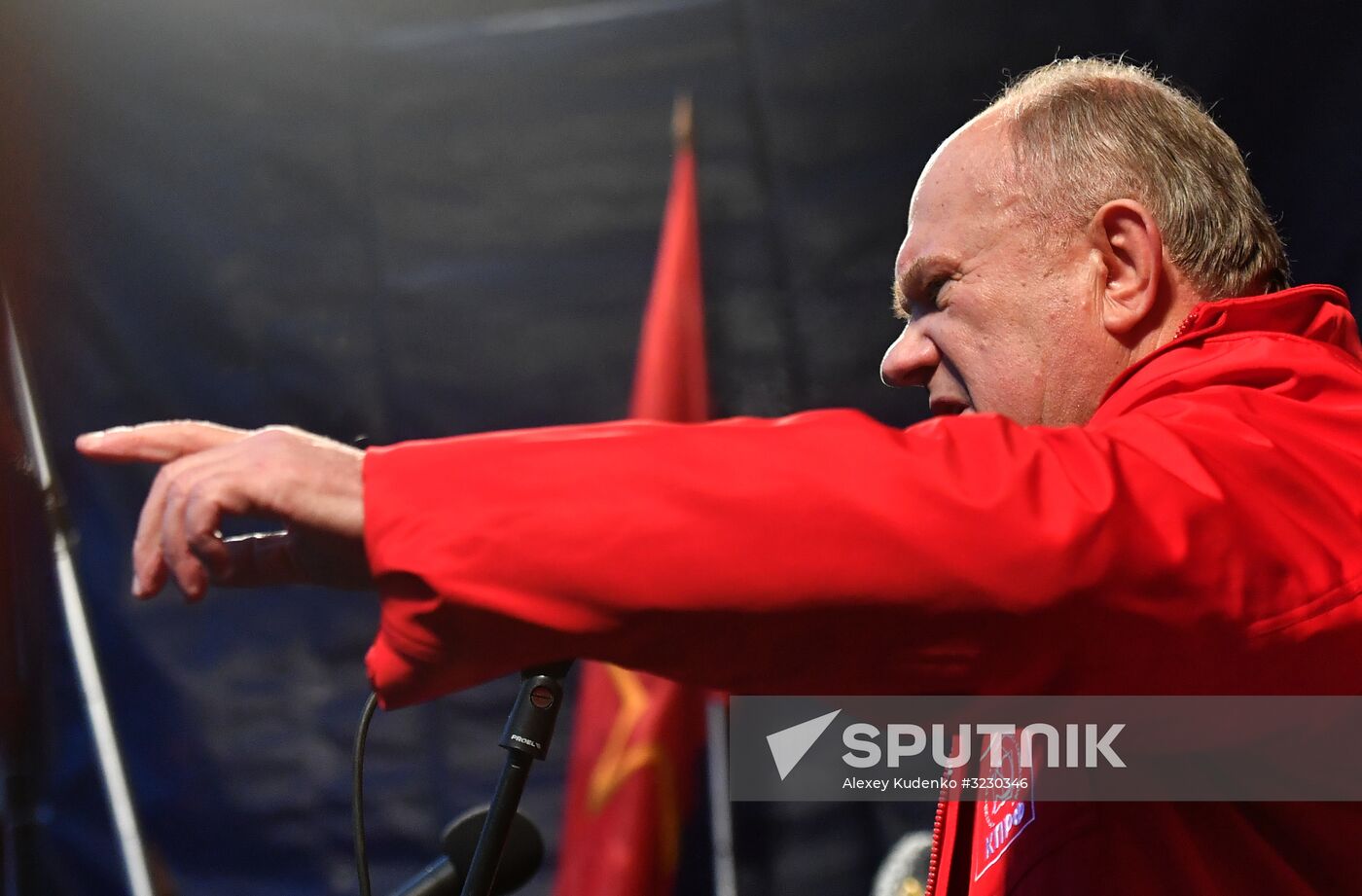 Russian Communist Party's march in Moscow