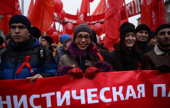 Celebrating 100th anniversary of October Socialist Revolution