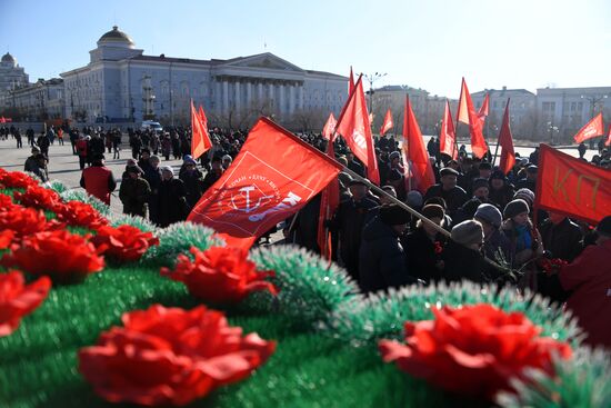 Celebrating 100th anniversary of October Socialist Revolution