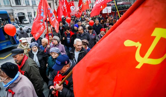 Celebrating 100th anniversary of October Socialist Revolution