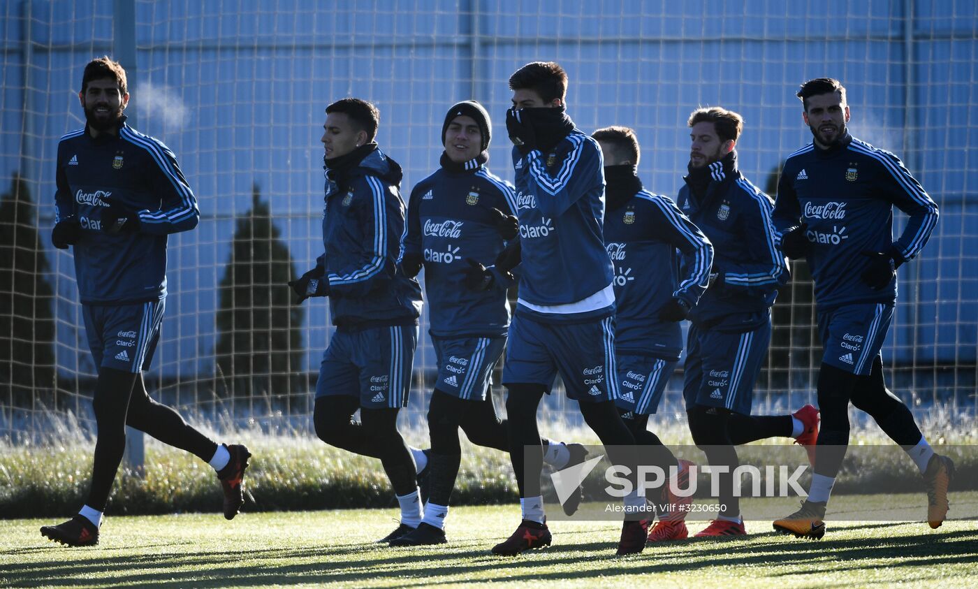 Football. Training session of Argentina's national team
