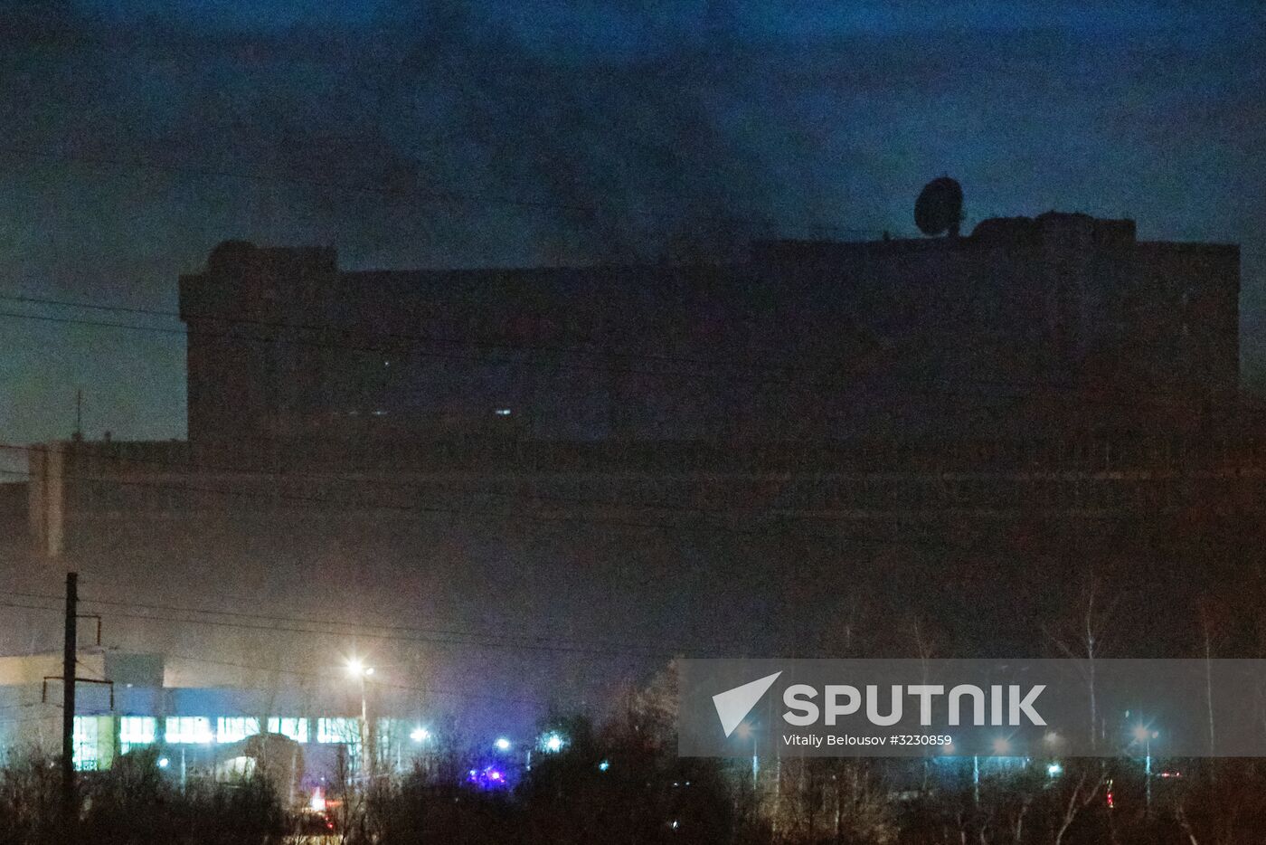 Burning at technical facility of Foreign Intelligence Service