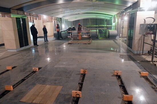 Construction of Seligerskaya metro station