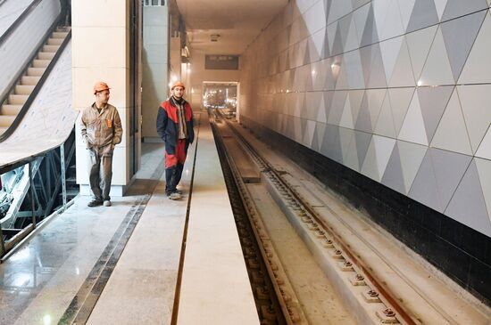 Construction of Seligerskaya metro station