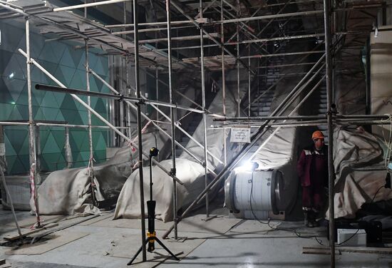 Construction of Seligerskaya metro station