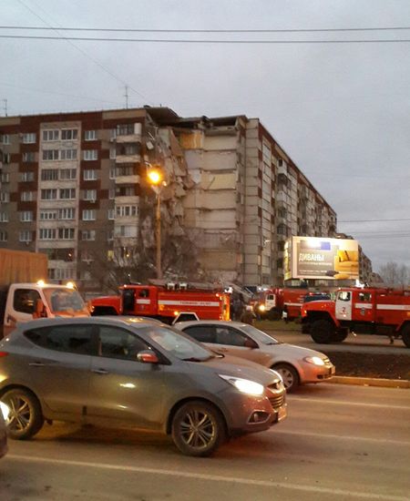 Apartment house collapses in Izhevsk