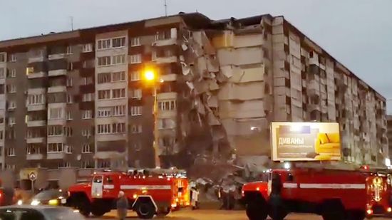 Apartment house collapses in Izhevsk