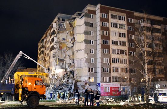 Apartment house collapses in Izhevsk
