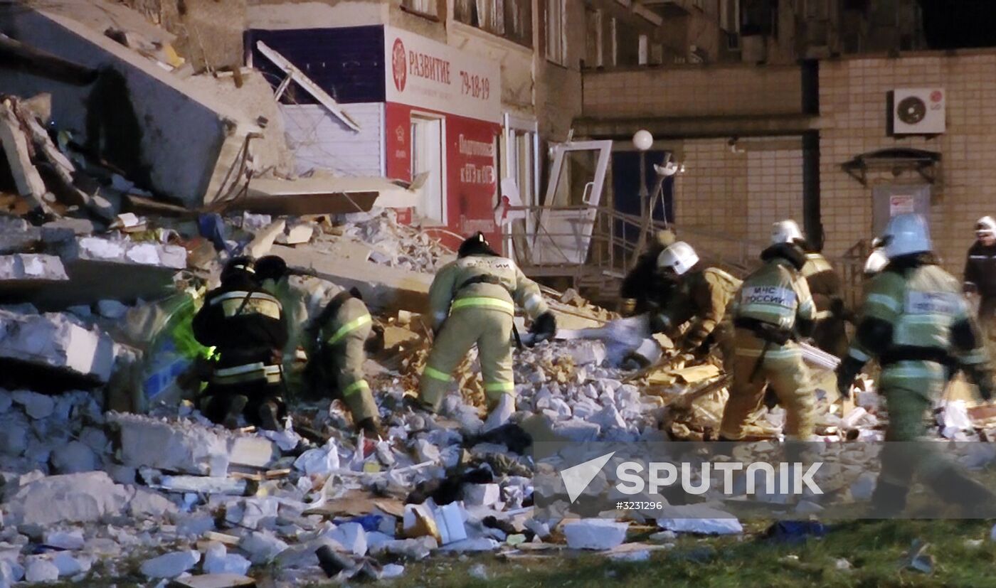 Apartment house collapses in Izhevsk