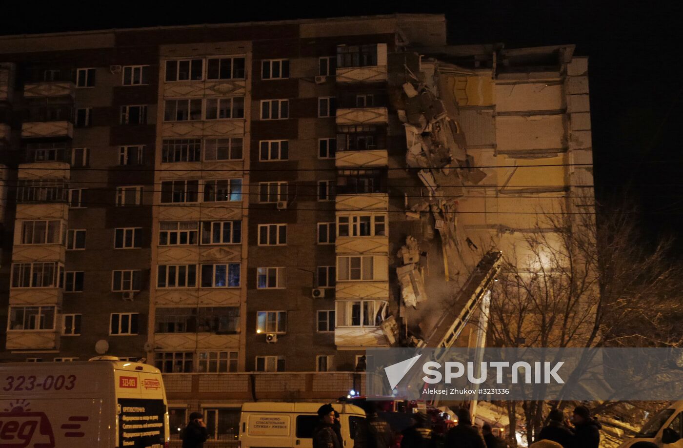 Apartment house collapses in Izhevsk