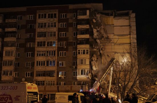 Apartment house collapses in Izhevsk