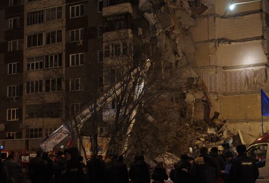 Apartment house collapses in Izhevsk