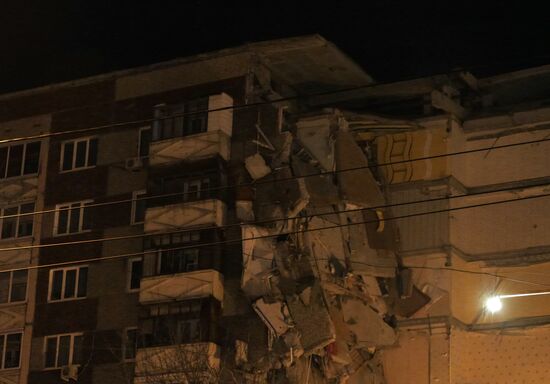 Apartment house collapses in Izhevsk