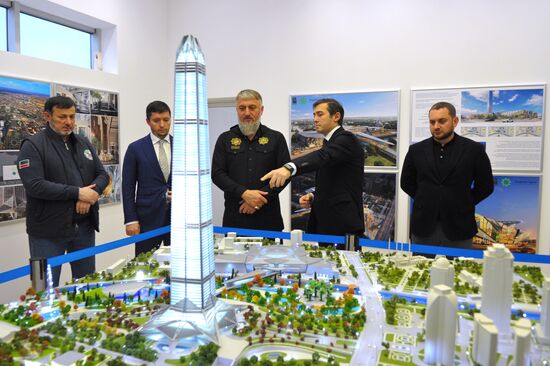 Akhmat Tower under construction in Grozny