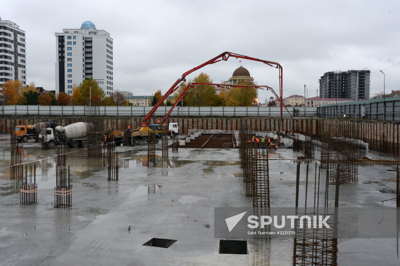 Akhmat Tower under construction in Grozny