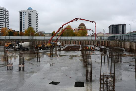 Akhmat Tower under construction in Grozny