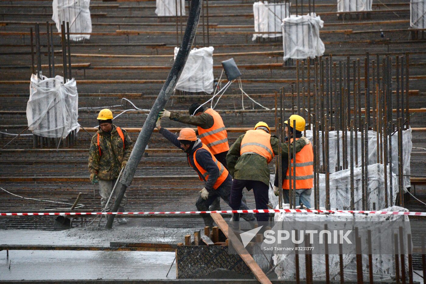 Akhmat Tower under construction in Grozny