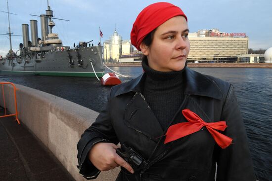 Historical reenactment Petrograd 1917