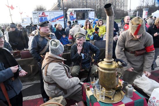 Historical reenactment Petrograd 1917