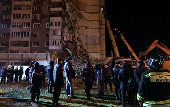 Apartment house collapses in Izhevsk