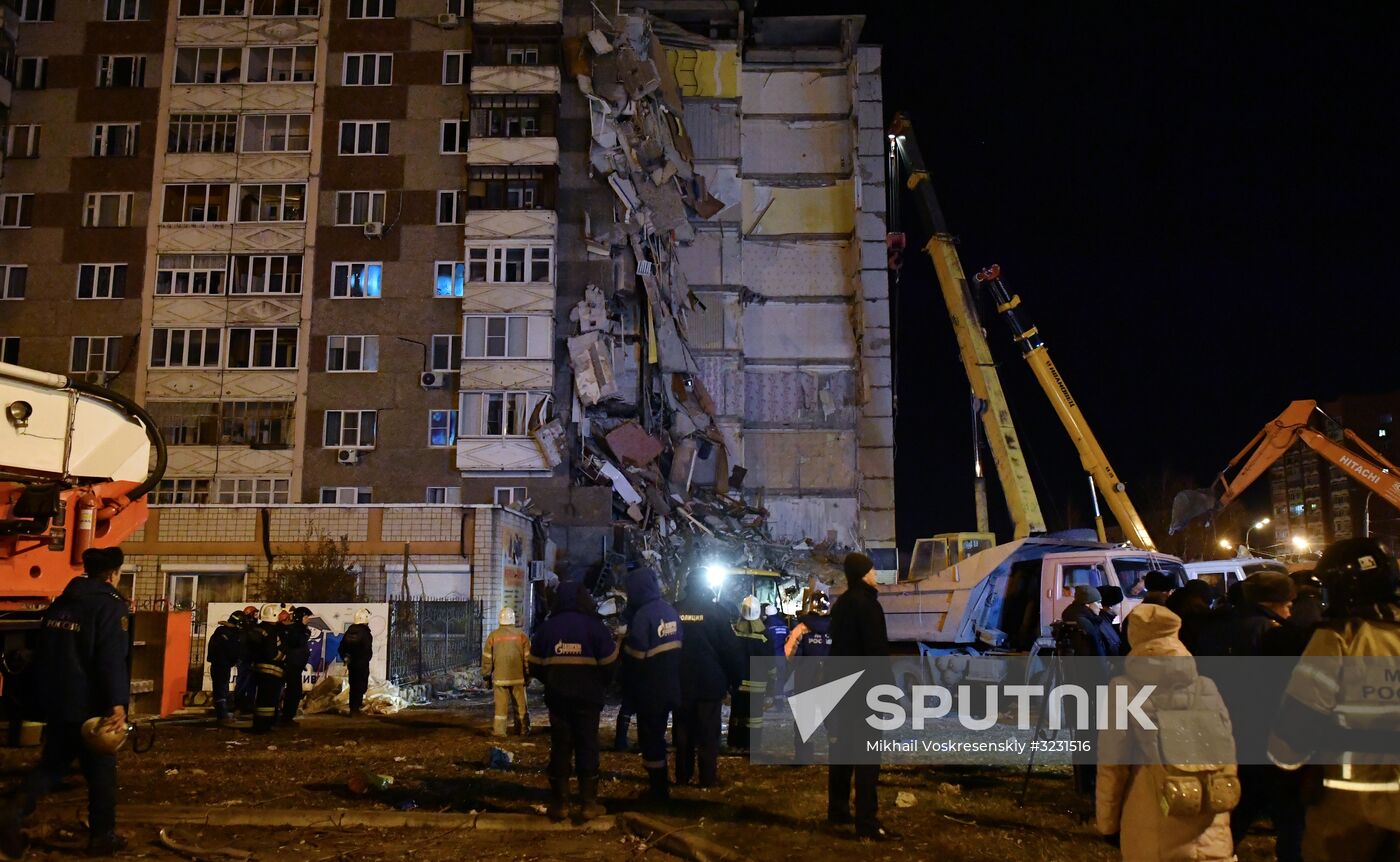 Apartment house collapses in Izhevsk