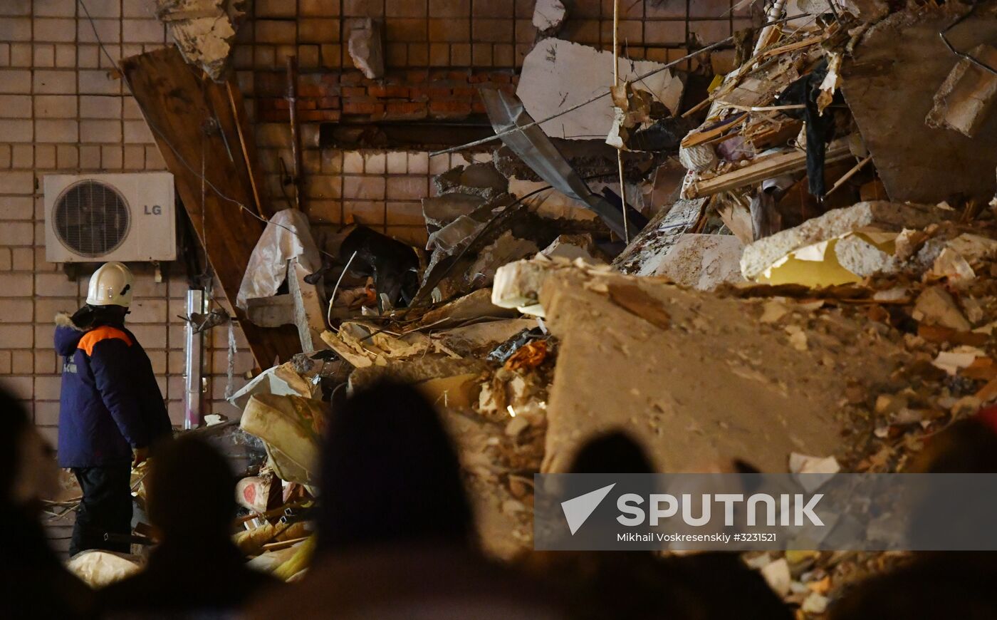 Apartment house collapses in Izhevsk