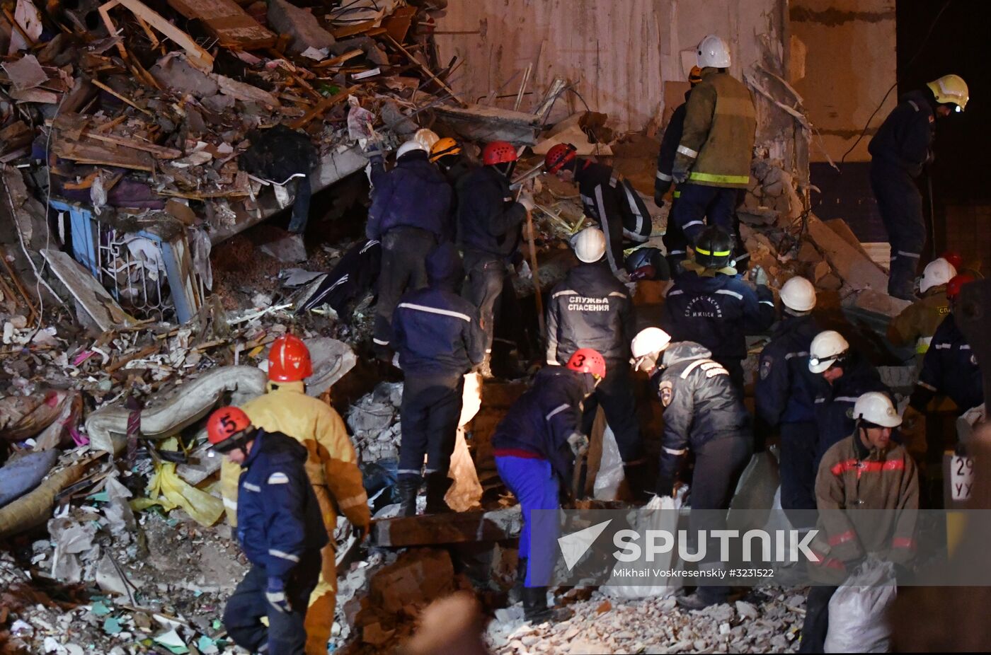 Apartment house collapses in Izhevsk