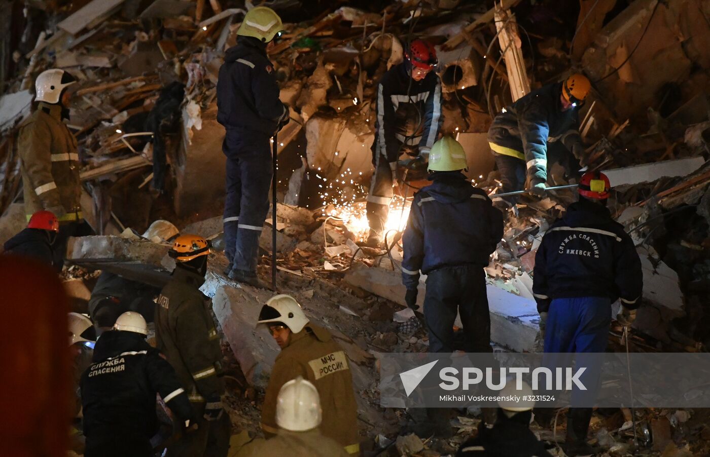 Apartment house collapses in Izhevsk