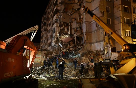 Apartment house collapses in Izhevsk