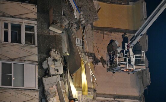 Apartment house collapses in Izhevsk