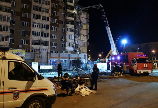 Apartment house collapses in Izhevsk