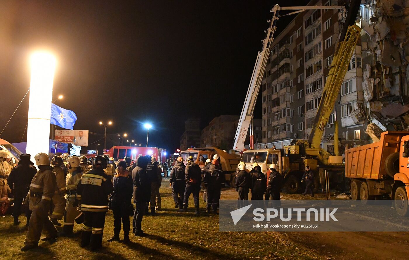 Apartment house collapses in Izhevsk