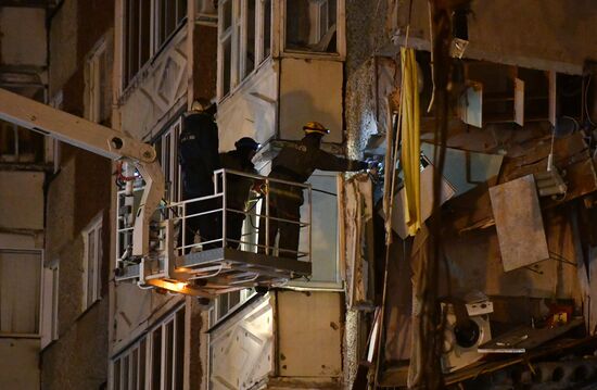 Apartment house collapses in Izhevsk