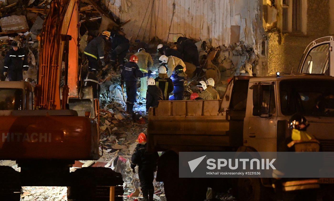 Apartment house collapses in Izhevsk