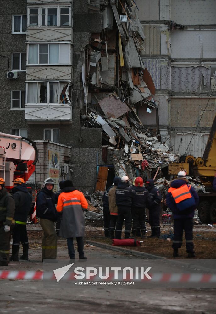 Apartment house collapses in Izhevsk