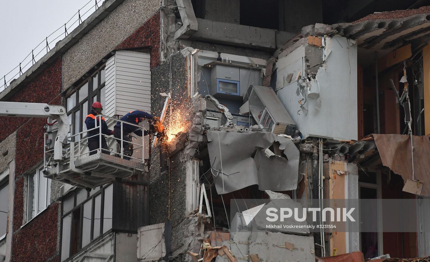 Apartment house collapses in Izhevsk