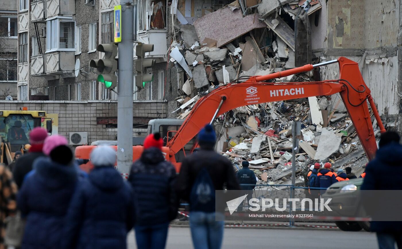 Apartment house collapses in Izhevsk